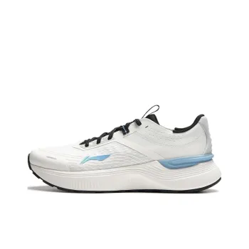 LiNing Light And Shadow Element Anti Slip Wear Resistant Low Top Casual Running Shoes Men's White Blue