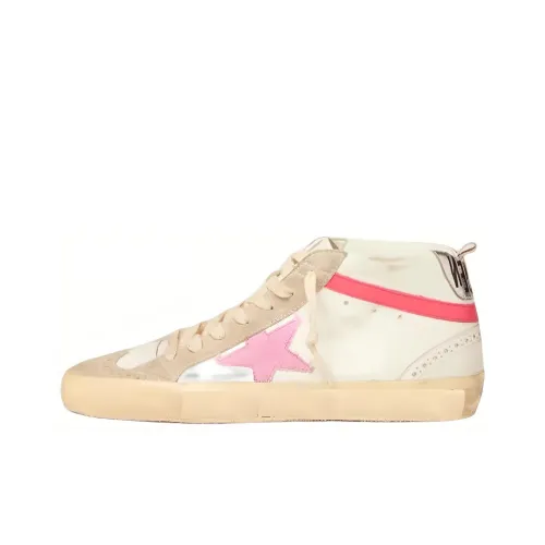 Golden Goose Mid Star Stylish Skateboarding Shoes Women's White