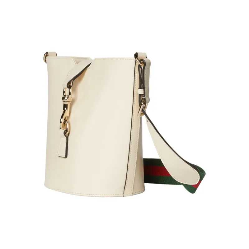 GUCCI Leather Bucket Bags Shoulder Bag Crossbody Bag Mini Women's Ivory White-1