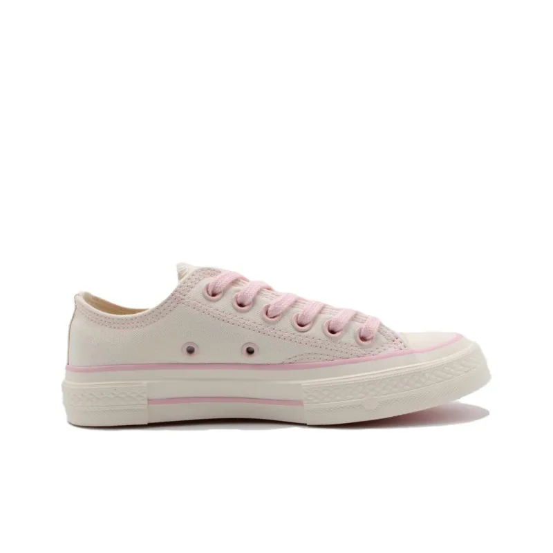 MARS*GEOME Anti Slip Wear Resistant Breathable Lightweight Low Top Canvas Shoes Women's Cherry Blossom Pink-3