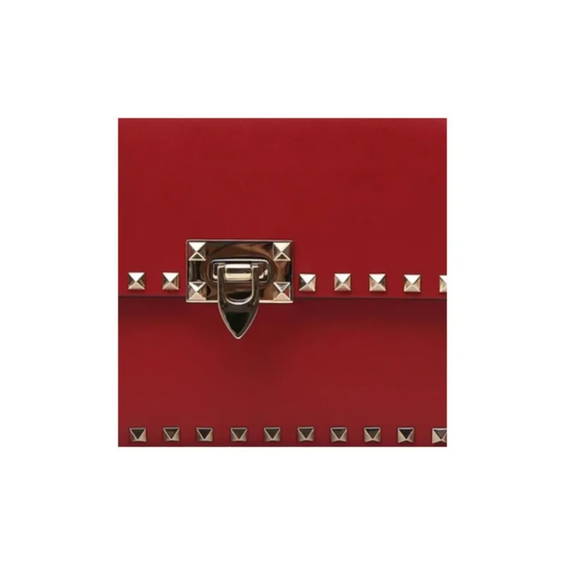 Valentino GARAVANIRockstud Leather Crossbody Bag Shoulder Bag Women's Red-2