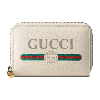 GUCCI Leather Wallet Unisex White