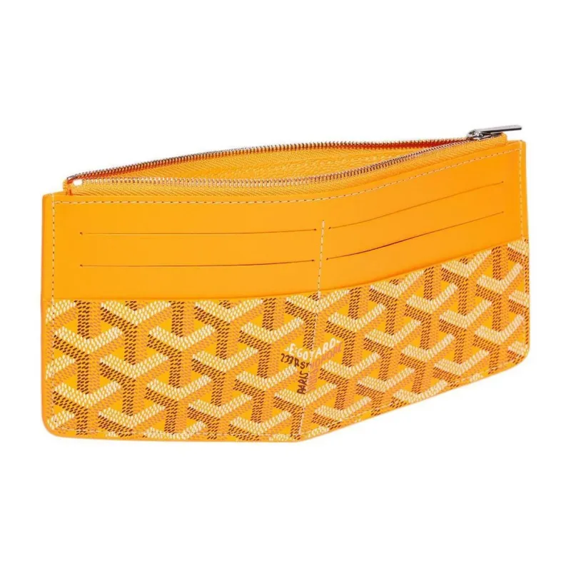 GOYARD Insert Louise Canvas With Leather Wallet Unisex Yellow-2