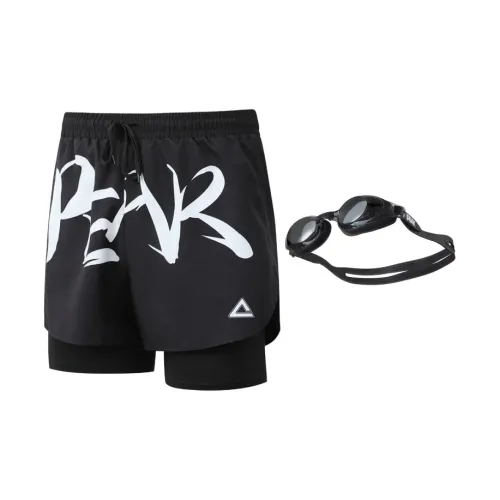 PEAK Swimming Sets Polyester Elastane Beach Hot Spring Men's Black