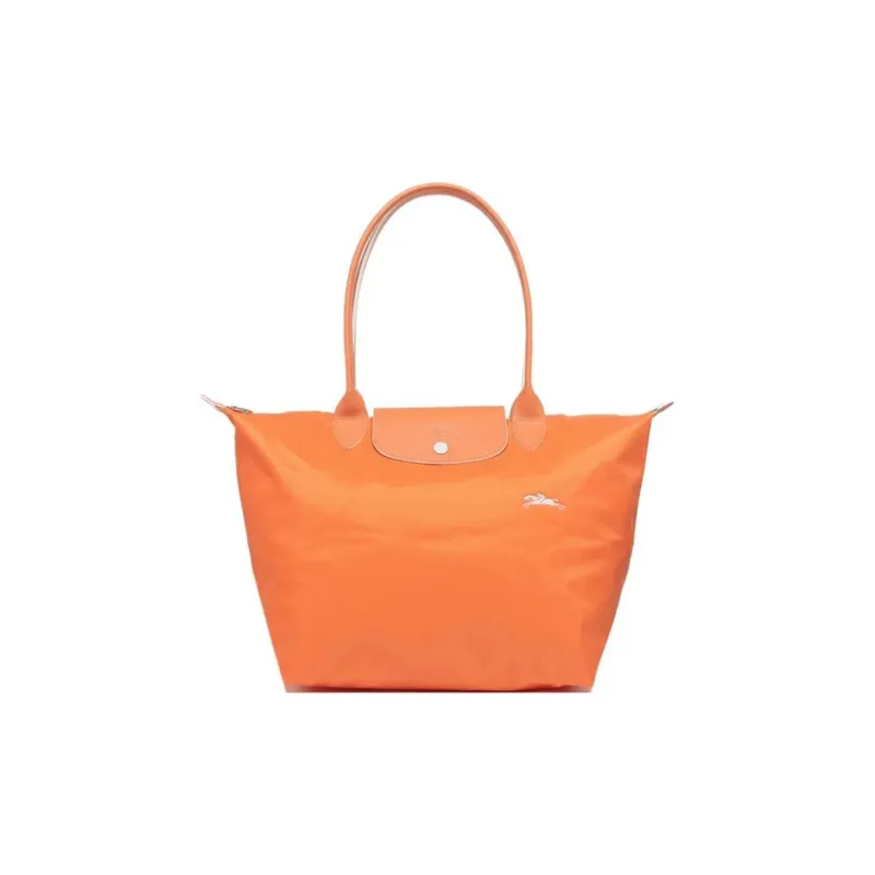 LONGCHAMP Polyamide Canvas With Cow Leather Canvas Bag, Dumpling Bag, One Shoulder Handbag Tubas Women's Orange-0