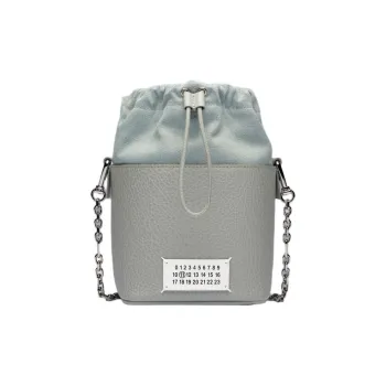 Maison Margiela 5AC Grain Calfskin Bucket Bag, Shoulder Bag, Crossbody Bag, Handbag Small Size Women's Fennel