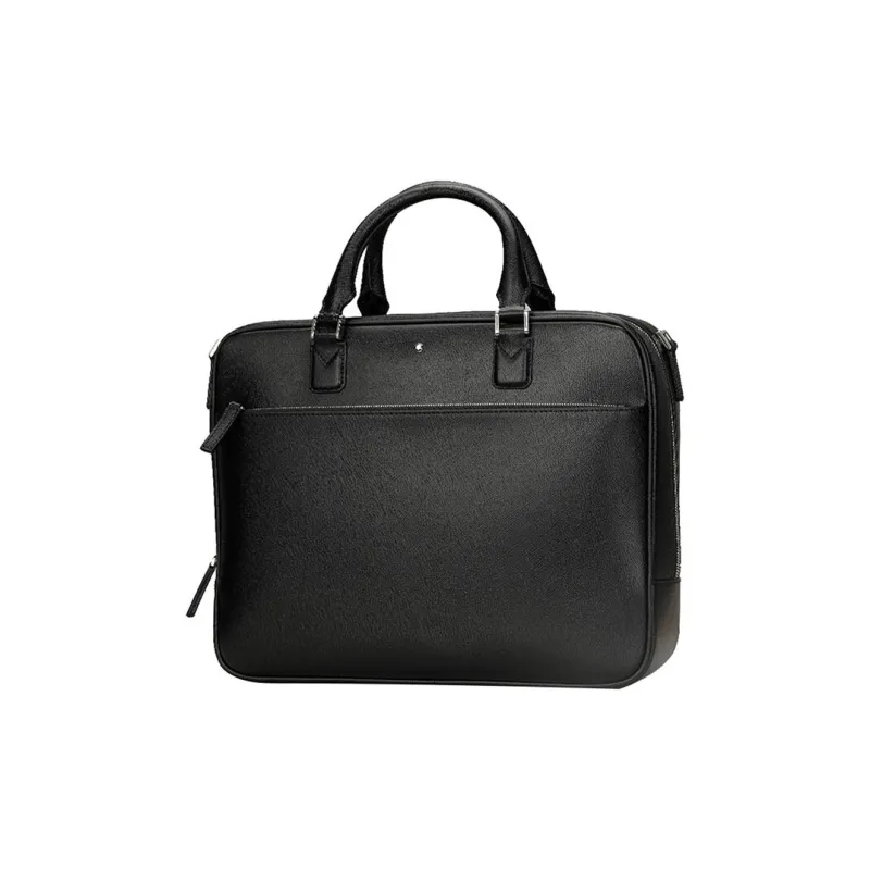 MONTBLANC Leather Briefcases Medium Size Men's Black-2