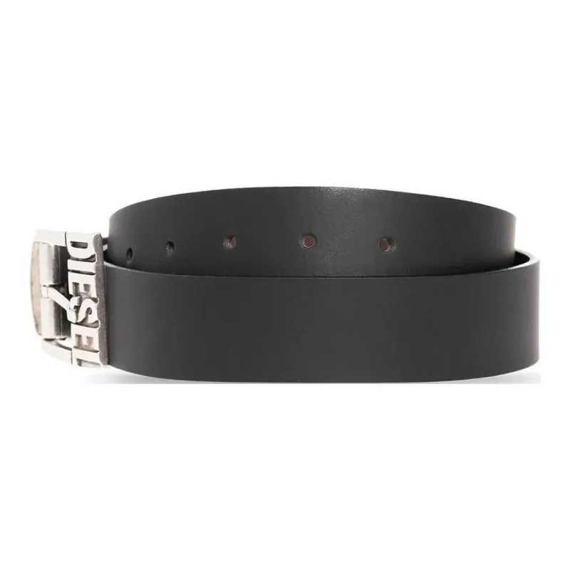 DIESEL Logo Engraved Buckle Belt-1