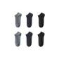 6 Pack (2 Dark Gray+2 Navy Blue+2 Black)