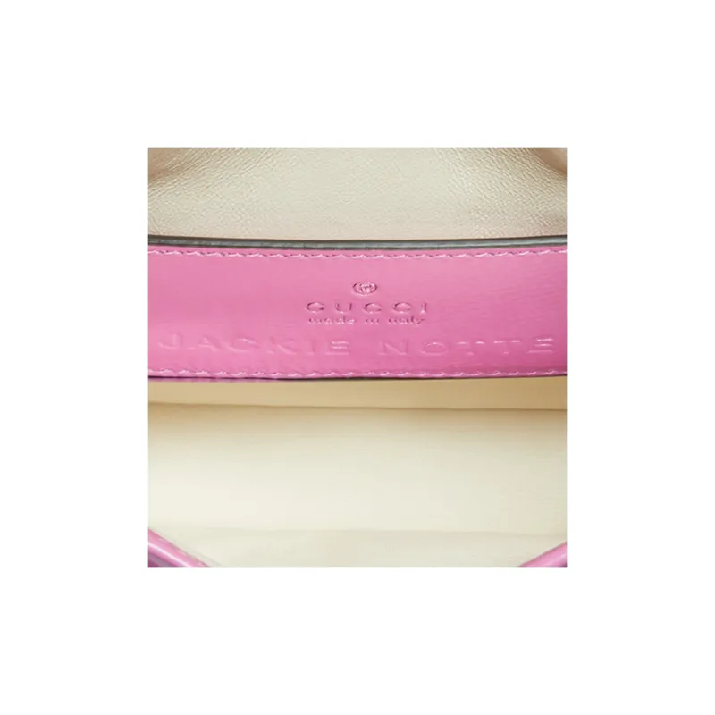 GUCCI Patent Leather Crossbody Bag, Shoulder Bag Women's Pink-7
