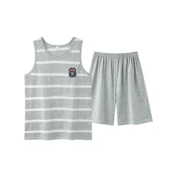 The Story Of The Flower Season Pajama Set Men's Light Gray