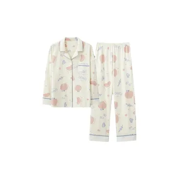 MIIOW Pajama Set Women's Milk White Peach