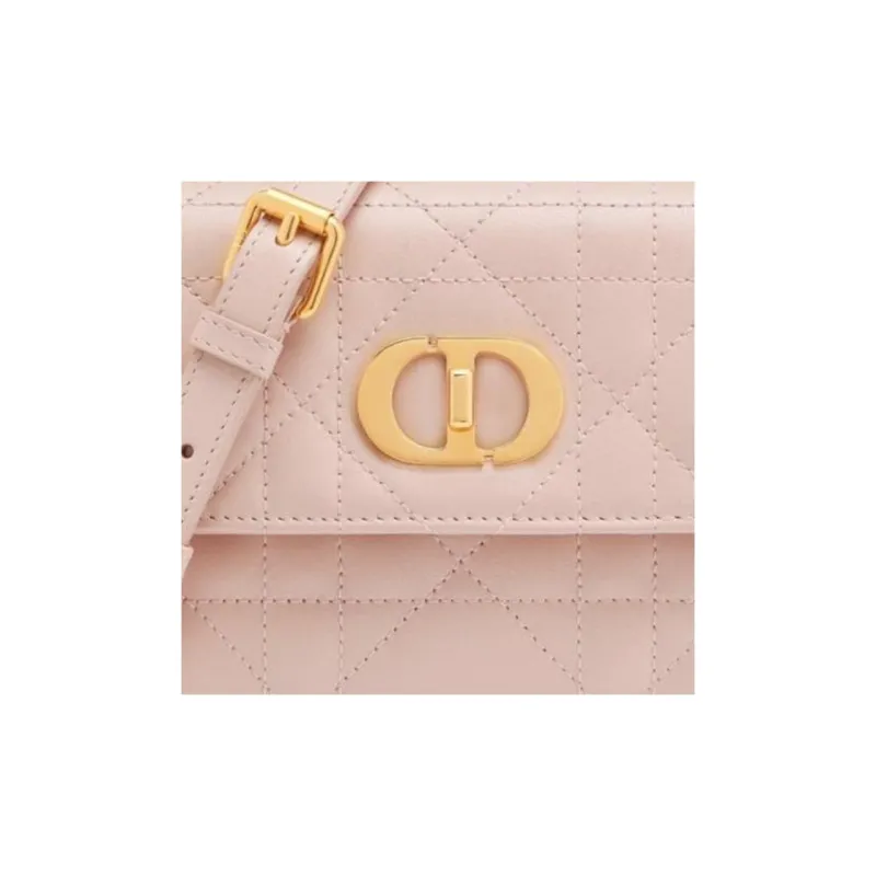 DIOR Sheepskin Portable Crossbody Bag, Shoulder Bag Women's Rouge Pink-4