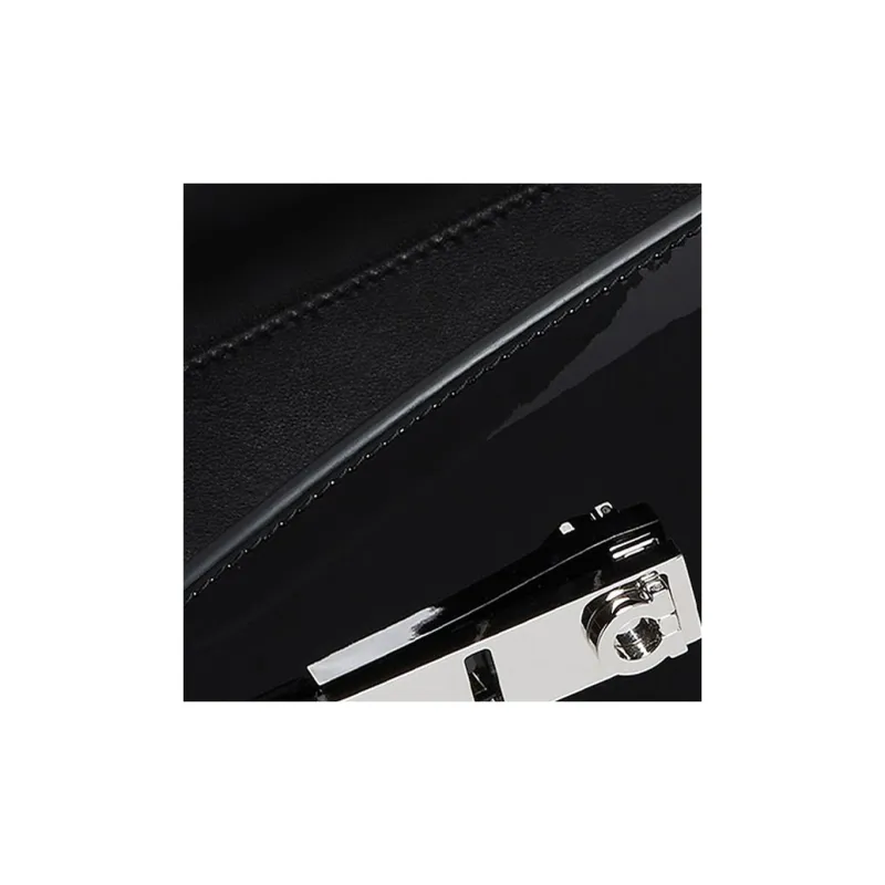 FERRAGAMO Patent Leather Evening Bag, Shoulder Bag, Crossbody Bag Tubas Women's Black-4