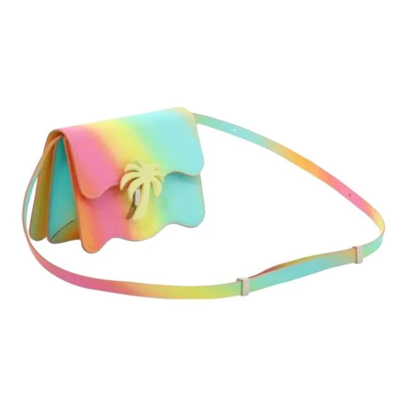 PALM ANGELS Palm Beach Rainbow Printed Shoulder Bag-2