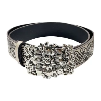 IOTS Embossed Cut Out Belt Y2k Punk Style Vintage Individual Hot Girl Wind Leather Belts Women's