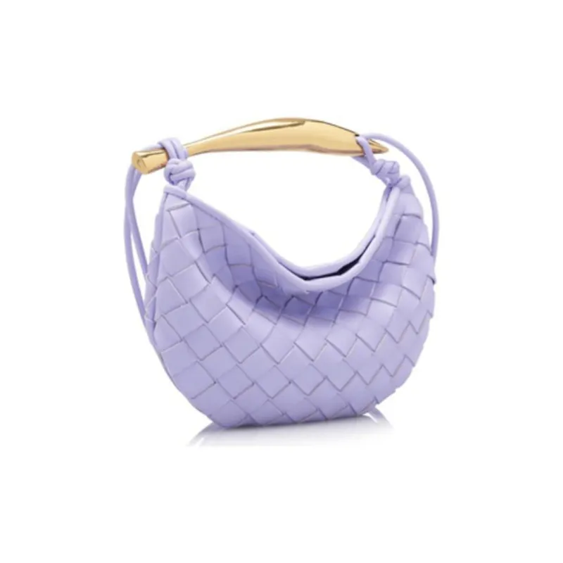 Bottega Veneta Sheepskin Shoulder Bag, Crossbody Bag, Handbag Women's Purple-1