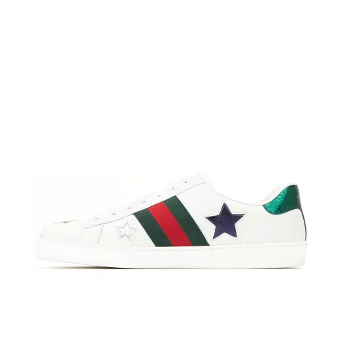 GUCCI ACE Skateboard Shoes Men Low-Top White