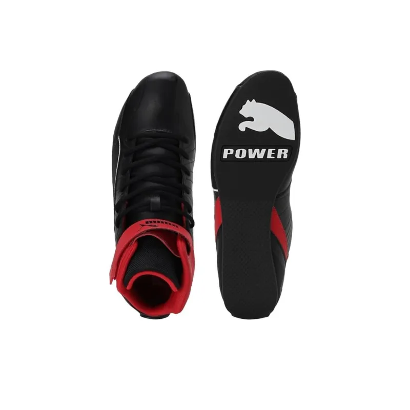 PUMA Scuderia Ferrari Cushioning, Wear Resistant Low Top Athletic Shoes Unisex Black Red-3