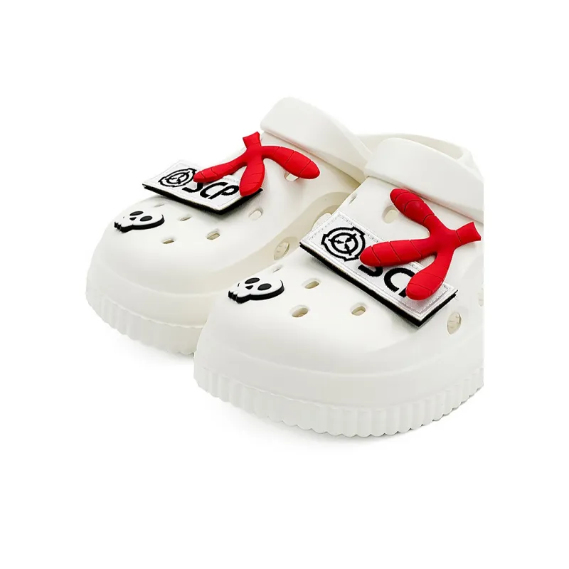 OUBT Creative Design Chicken Feet Closed Toe Clogs Unisex White-5