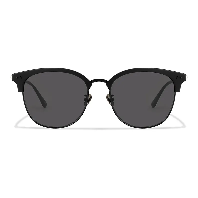 APRIL Plate Frame Titanium Round Sunglasses Unisex-5
