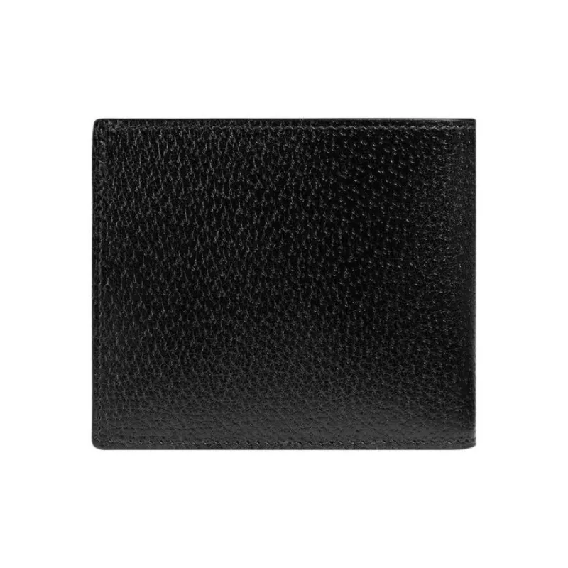 GUCCI Leather Wallet Small Size Men's Black-1