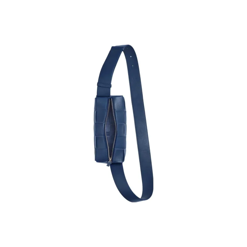 Bottega Veneta Brick Casstte Cow Leather Shoulder Bag, Crossbody Bag Trumpets Men's Ocean Blue-3