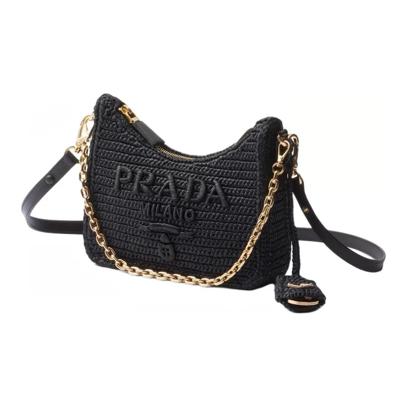 PRADA Re-Edition Leather Controller Handbag Shoulder Bag Women's Black-2