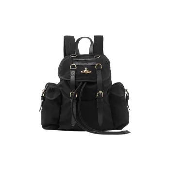 Vivienne Westwood Highland Logo Plaque Foldover Top Backpack