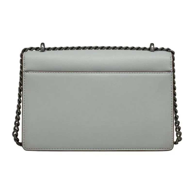 DKNY Leather Shoulder Bag Crossbody Bag Women's Gray-2