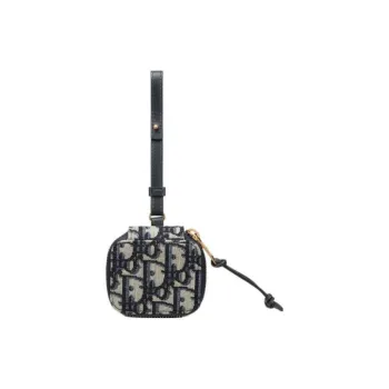DIOR OBLIQUE Jacquard Fabric AirPods Pro Protective Case Earphone Case Women's Blue