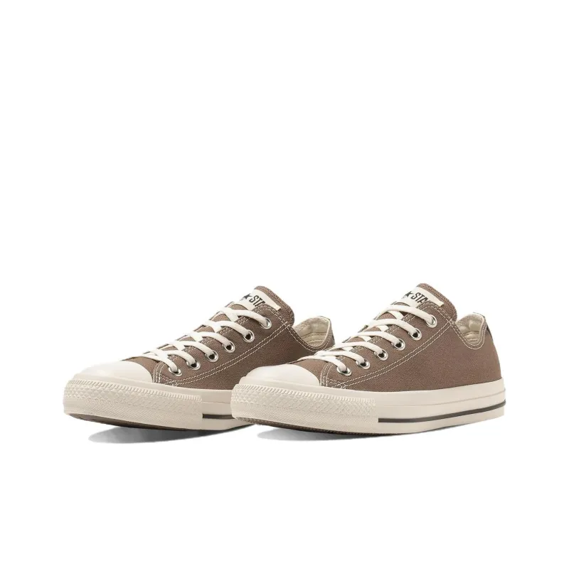 Converse All Star Anti Slip Wear Resistant Low Top Canvas Shoes Unisex Brown White Japan Version-2