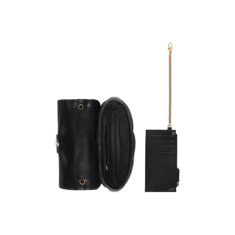 GUCCI GG Marmont Leather Shoulder Bag, Crossbody Bag Mini Women's Black-6