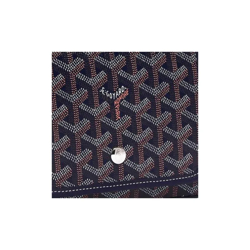 GOYARD Plumet Canvas With Leather Envelope Bag, Crossbody Bag, Shoulder Bag Unisex Dark Blue & Light Pink Small Heart-5