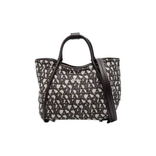 MaxMara Polyester Tote Bag Shopping Bag Shoulder Bag Crossbody Bag Handbag Women's Coffee Brown