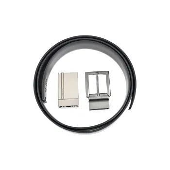 CALVIN KLEIN Leather Belt Men's Black Width 3cm