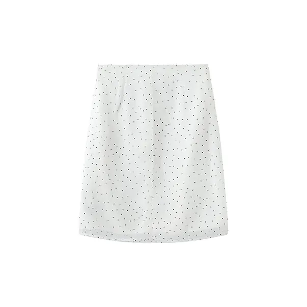 CUBIC Casual Short Skirts Women's White Polka Dot-1