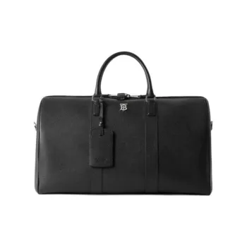 Burberry Calfskin Handbag Shoulder Bag Crossbody Bag Travel Bag Men's Black