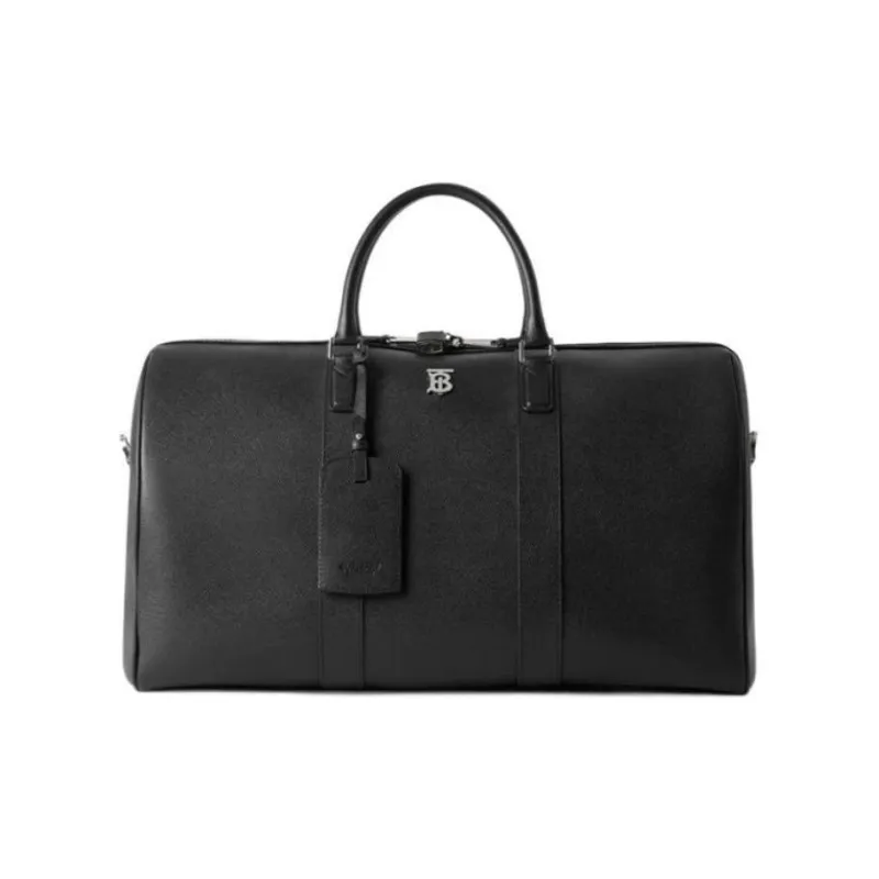 Burberry Calfskin Handbag Shoulder Bag Crossbody Bag Travel Bag Men's Black-0