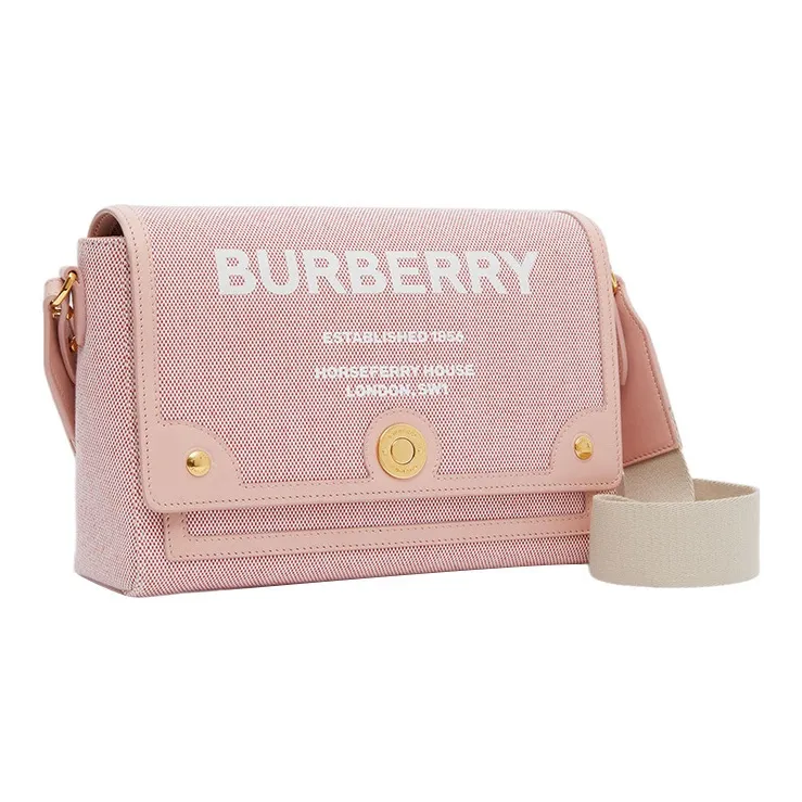 Burberry HorseferryNote Leather Messenger Bag Shoulder Bag Crossbody Bag Regular Women's Bright Red/Dark Pink-2
