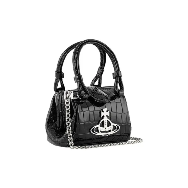 Vivienne Westwood Polyurethane Shoulder Bag, Crossbody Bag, Handbag Mini Women's Black-2