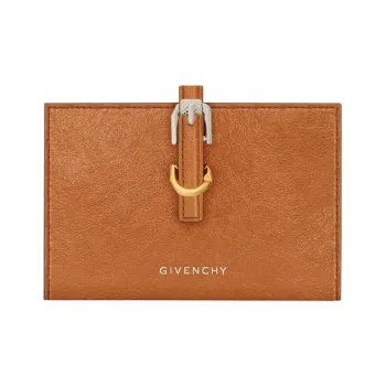 GIVENCHY Voyou Cracked Buffalo Leather Wallet Women's Soft Tan