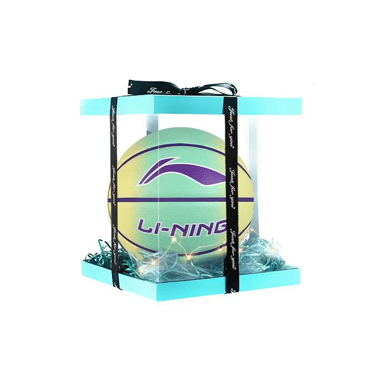 LiNing Rubber Basketball Yellow Green Size 7 Training Unisex-6
