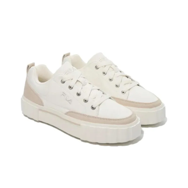 FILA Sandenal Shock Absorbers With Slip Resistant Features Low Top Casual Shoes Unisex Beige-1