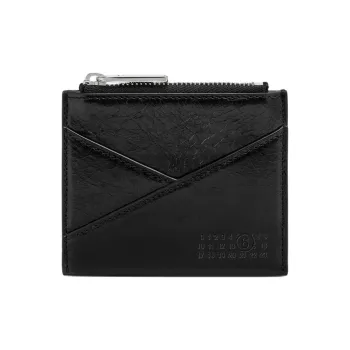 MM6 Maison Margiela Calfskin Card Holder Men's Black