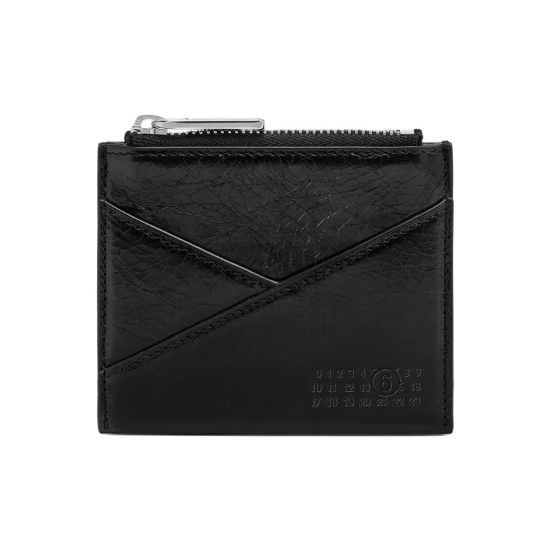 MM6 Maison Margiela Calfskin Card Holder Men's Black-0