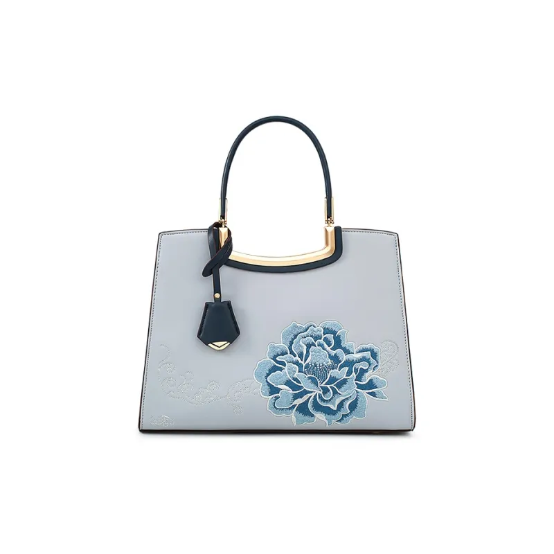 Vigno Synthetic Leather Mommy Bag Crossbody Handbag Regular Women's Apricot/Blue-10