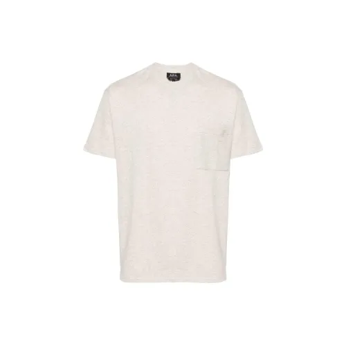 A.P.C T-Shirts Men Light Beige