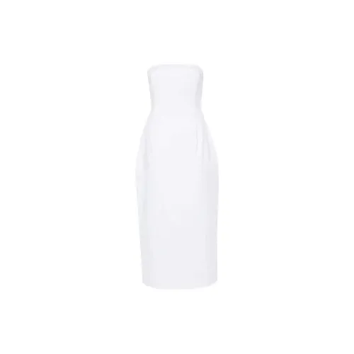 MAGDA BUTRYM Strapless Cotton Midi Dress