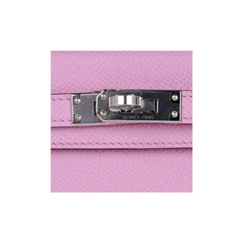 HERMES Mini Kelly 2nd Generation Cow Leather Kelly Bag Shoulder Bag Crossbody Bag Handbag Women's Brocade Gourd Purple-8